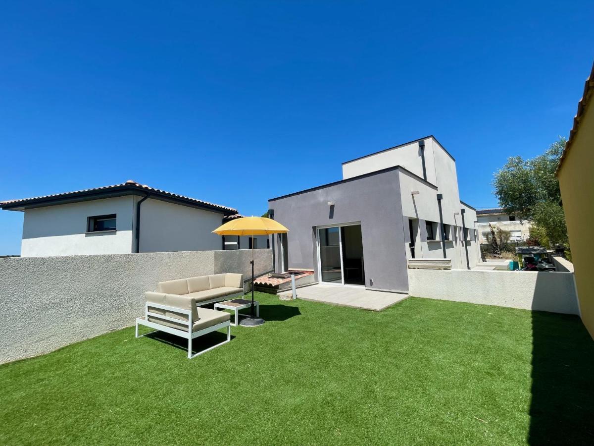 Appartement Souplex Jardin Proche Autoroute, Plages Et Attractions, Wifi - Tv, Calme Bessan Esterno foto