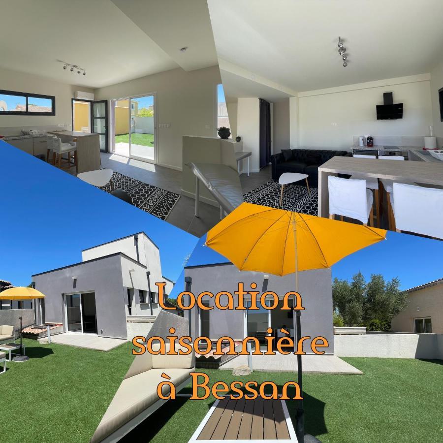 Appartement Souplex Jardin Proche Autoroute, Plages Et Attractions, Wifi - Tv, Calme Bessan Esterno foto